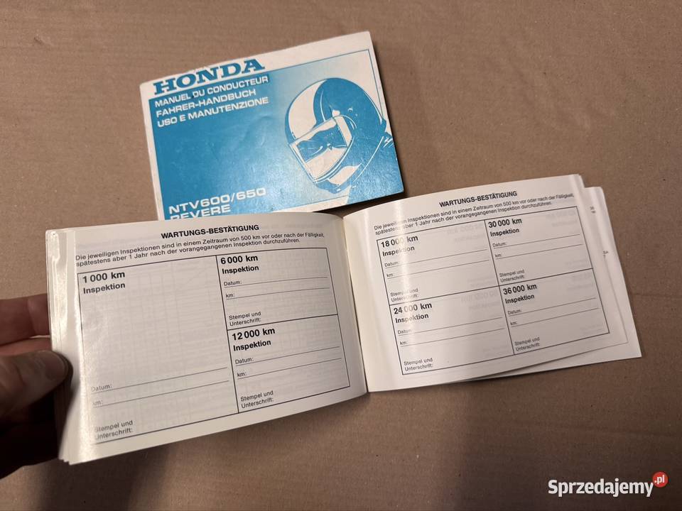 Honda NTV 650 Revere Instrukcja obsługi Książka dolnośląskie Jelenia Góra