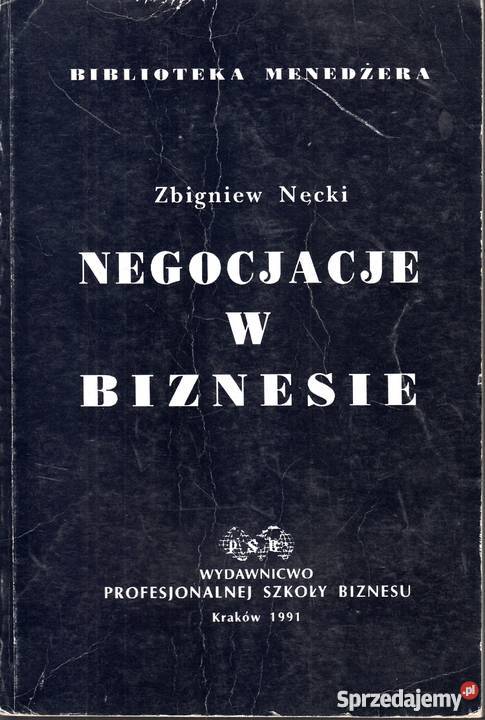NEGOCJACJE W BIZNESIE NĘCKI Z Łódź