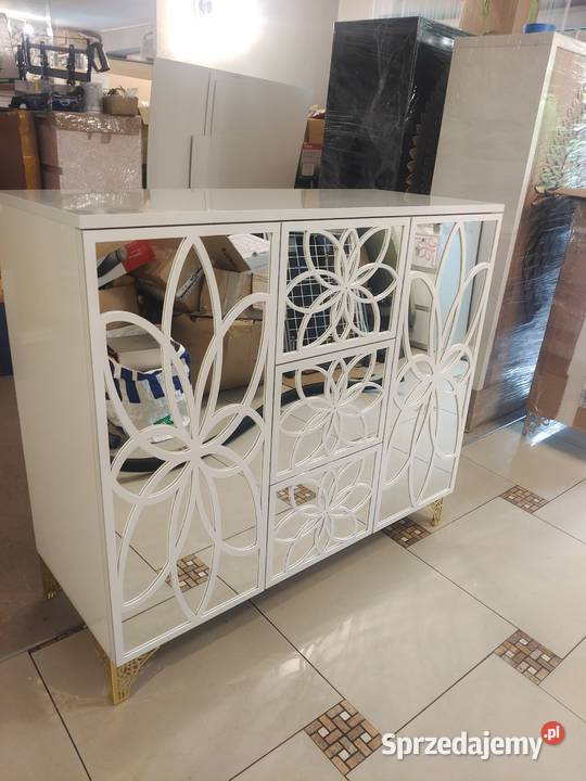 Komoda wysoki połyskzłote nogi galki Nowy Sącz