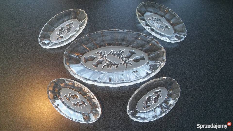szkło półmisek osty hortensja polskie wzornictwo Gdańsk