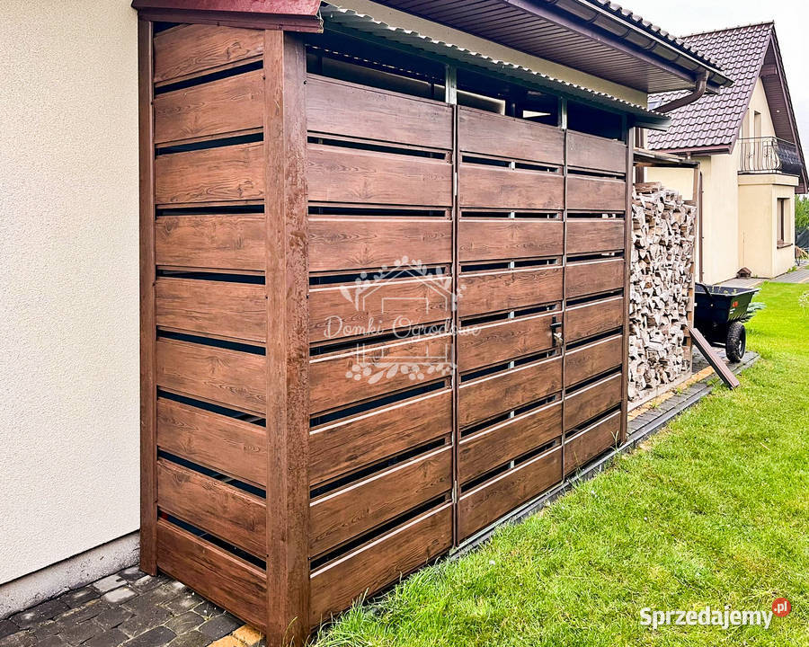 Wiata śmietnikowa Schowek 3x08m zabudowana Chełm