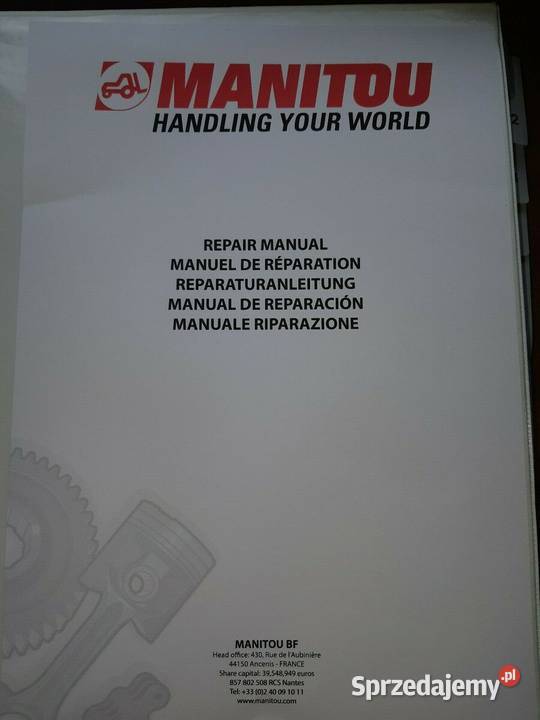 Instrukcja napraw serwisowa Manitou Szamotuły sprzedam