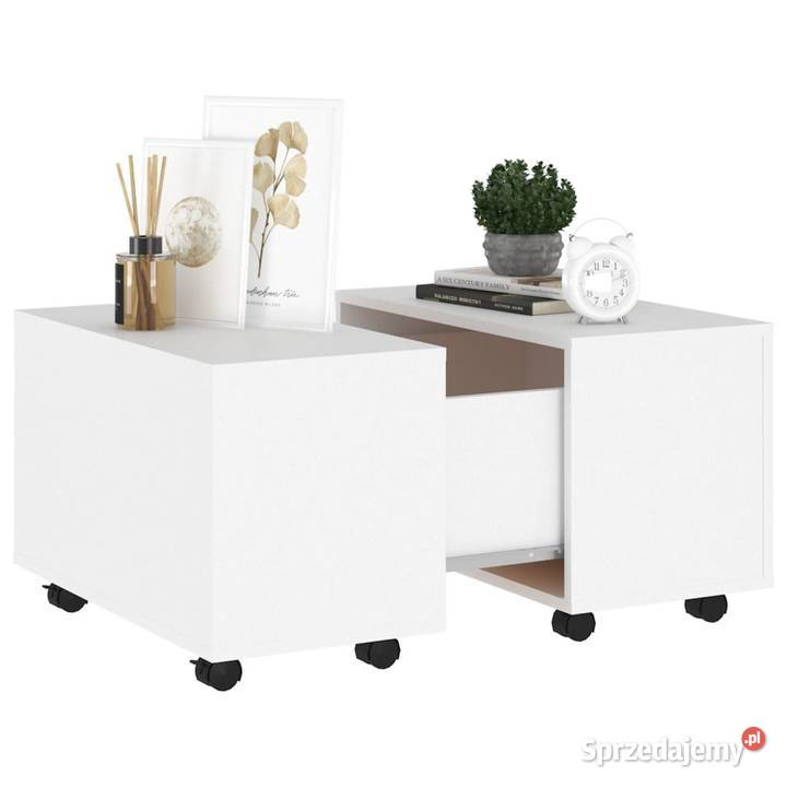 vidaXL Stolik kawowy biały materiał mazowieckie Warszawa