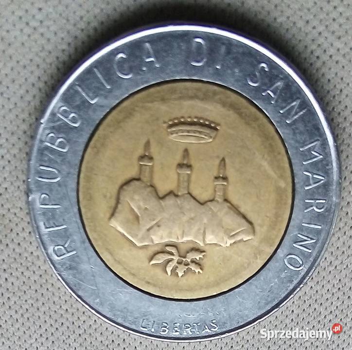 SAN MARINO500 LIRÓW 1986 r OKOLICZNOŚCIOWA