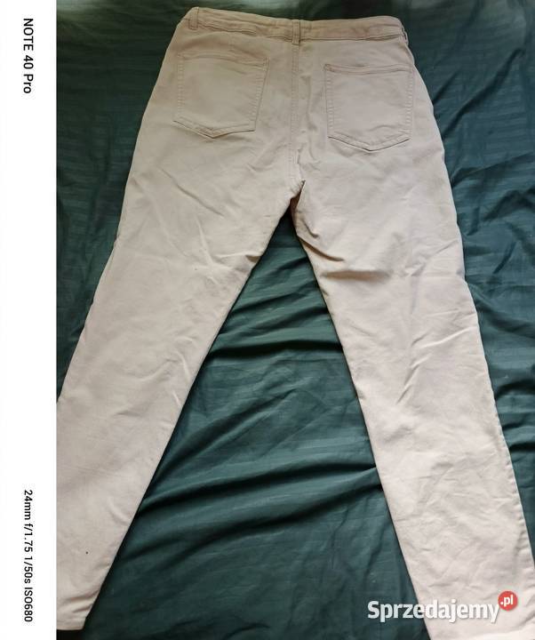 Sinsay Kremowe spodnie jeansoweRozmiar L Wejherowo