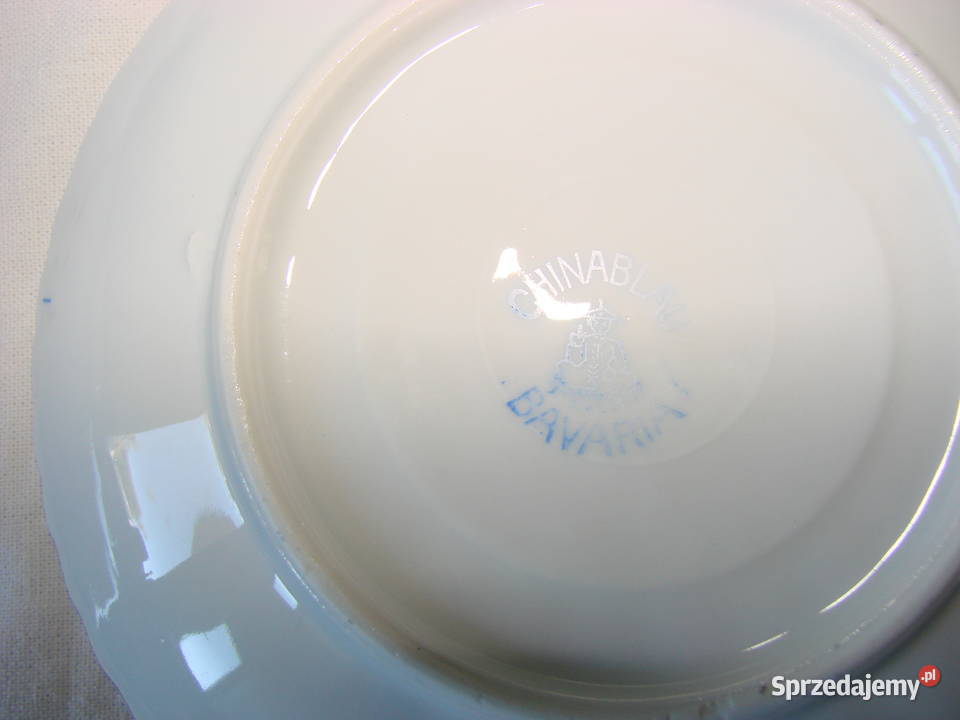 China Blau Bavaria Rosslau talerzyk Pruszcz Gdański