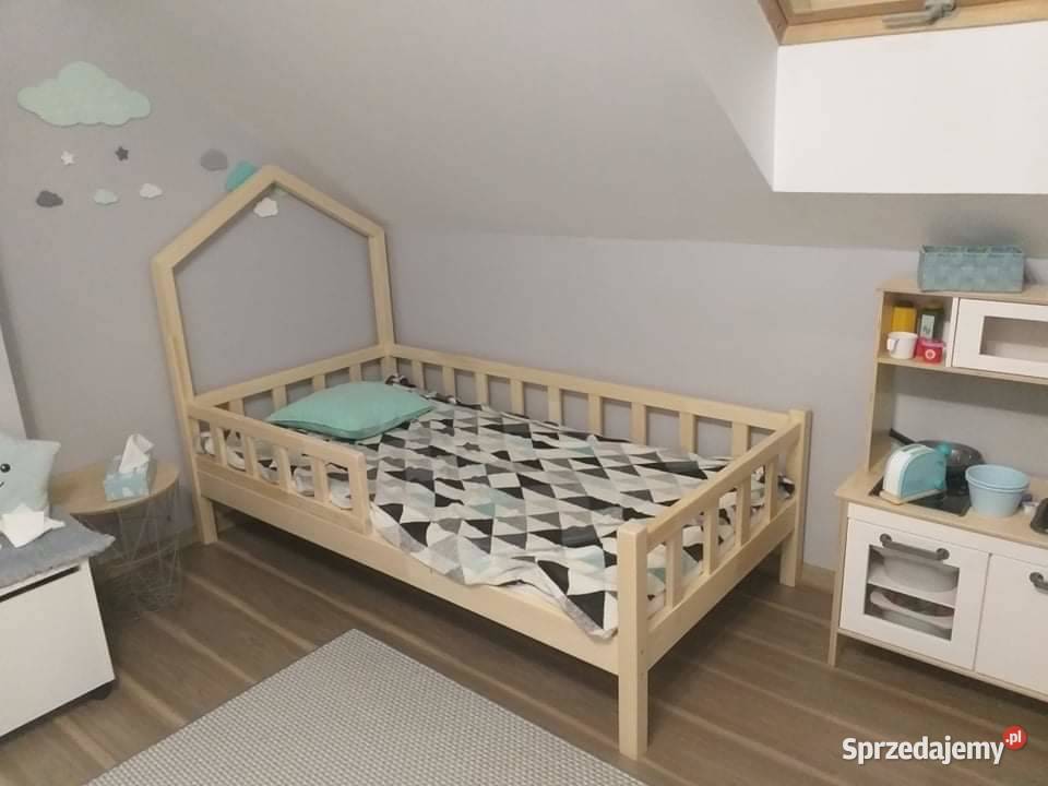 Łóżeczko Domek z barierką Stelaż Podsarnie