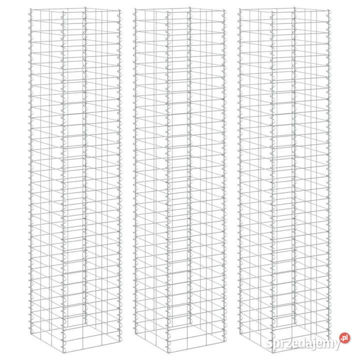 vidaXL Wysokie donice gabionowe 3 30x30x200 mazowieckie Warszawa sprzedam
