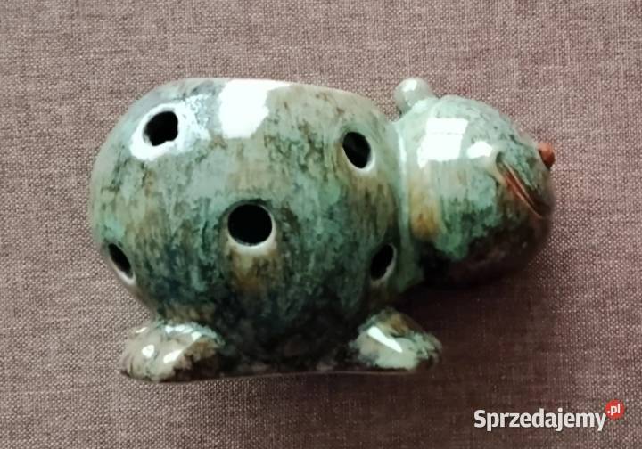 Stary radosny ceramiczny kominek zapachowy