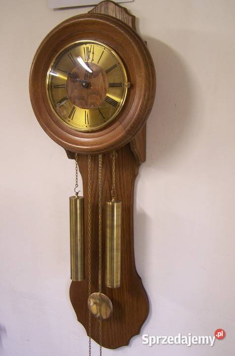 Zegar ścienny wahadłowy z napędem ciężarkowym brązowy zachodniopomorskie