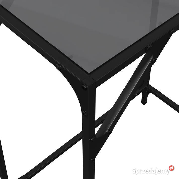 Stolik kawowy z czarnym szklanym blatem 60x35x81 mazowieckie Warszawa