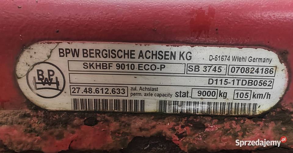 Osie BPW Eco Plus Tarcze ciężarowe Części samochodowe Puławy