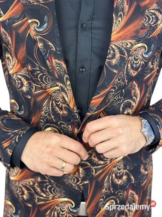 MARCO MILANO Marynarka męska C24 czarna złota Ostrów Wielkopolski