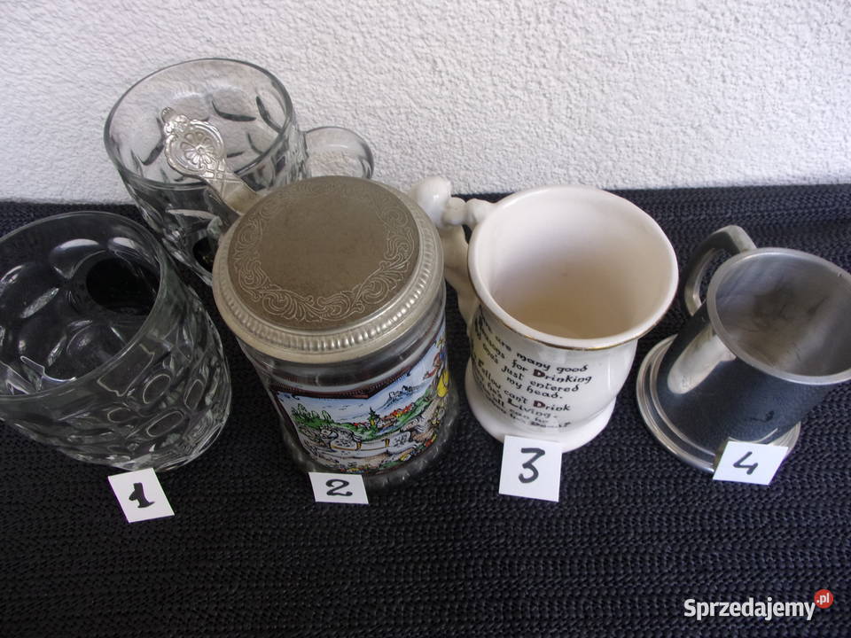 5 Kolekcionerskie różnych kufle do piwa cynowe Warszawa
