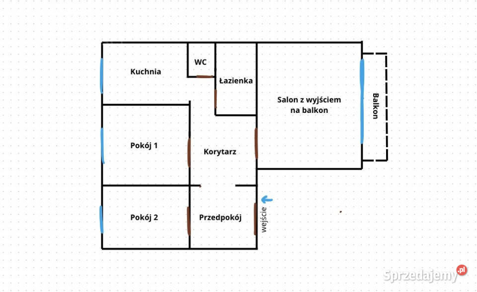 Mieszkanie Bydgoszcz 631m2 3 pokoje Liczba pokoi 3 kujawsko-pomorskie
