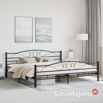 vidaXL Rama łóżka czarna stalowa 200 x 200 Warszawa