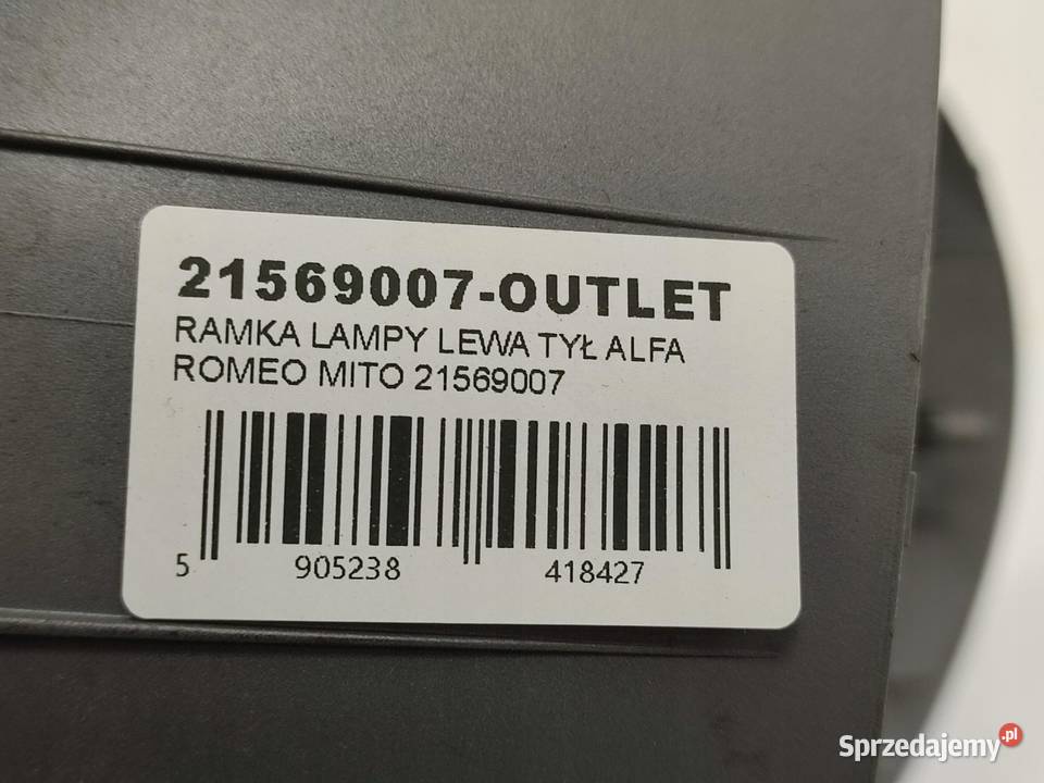 RAMKA LAMPY LEWY TYŁ CHROM ALFA ROMEO MITO 2008