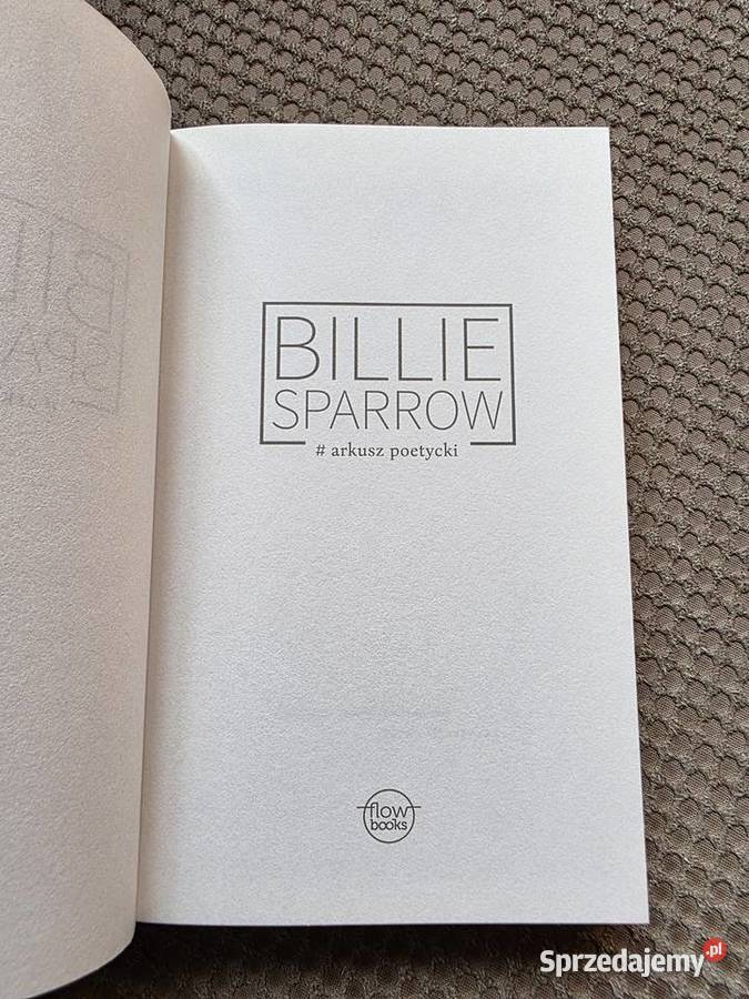 Arkusz poetycki Billie SparrowWeronika Maria małopolskie Kraków