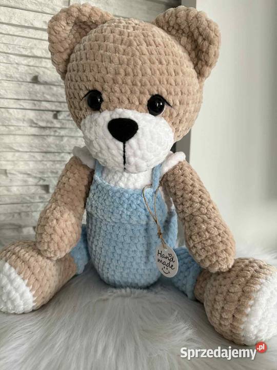 Miś handmade na szydełku rękodzieło Łazy sprzedam