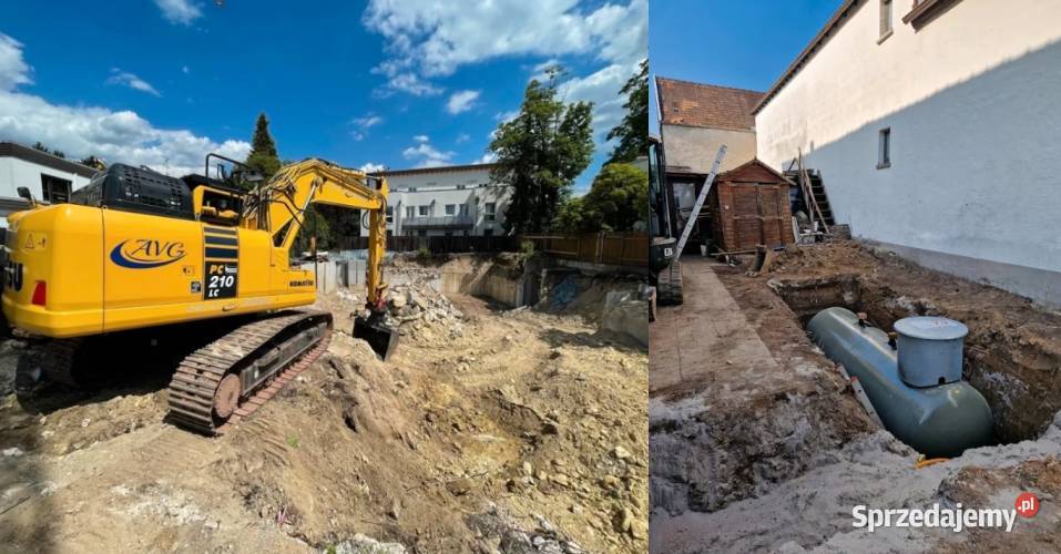 Ziemia KOPARKA Prace ziemne Wyburzenia Kopanie Grębocin