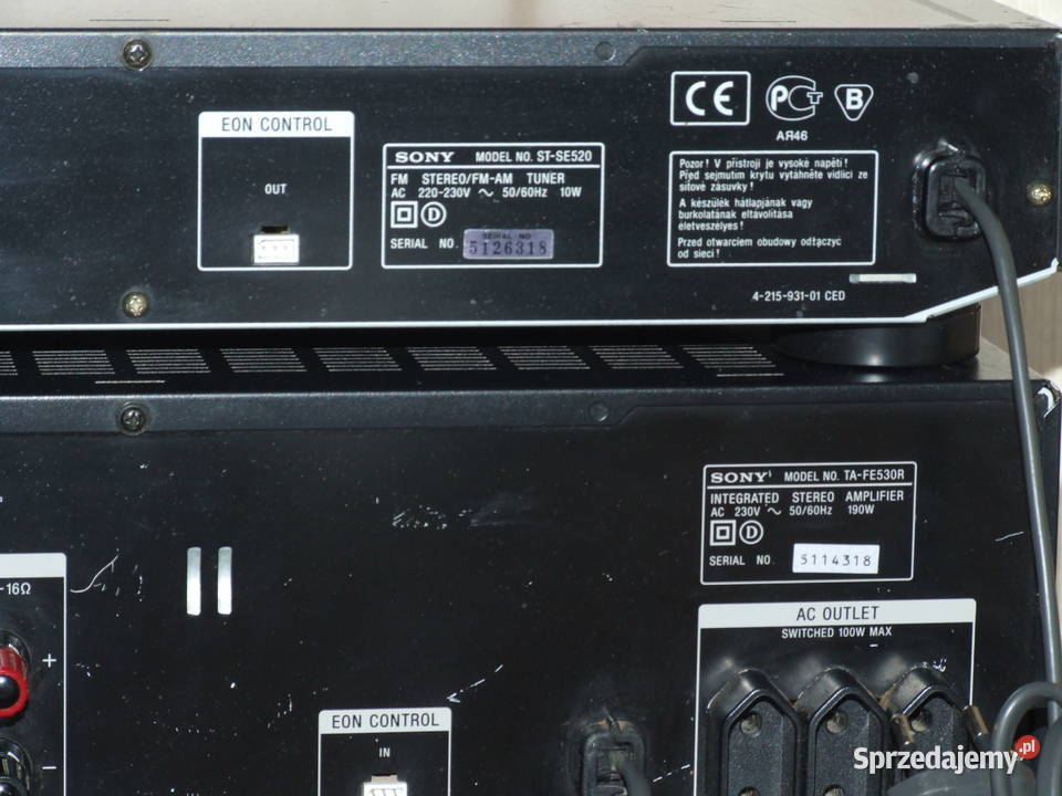 Wzmacniacz Stereo Sony TAFE530R plus Tuner zachodniopomorskie Stargard
