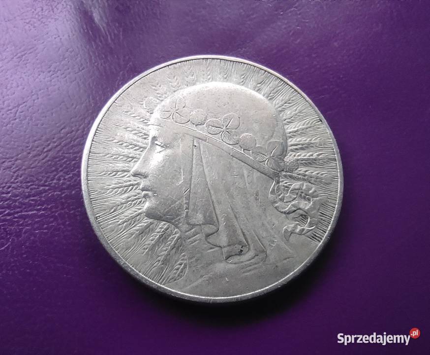Moneta II RP 10 1932 GŁOWA KOBIETY zzm Srebro Pruszków