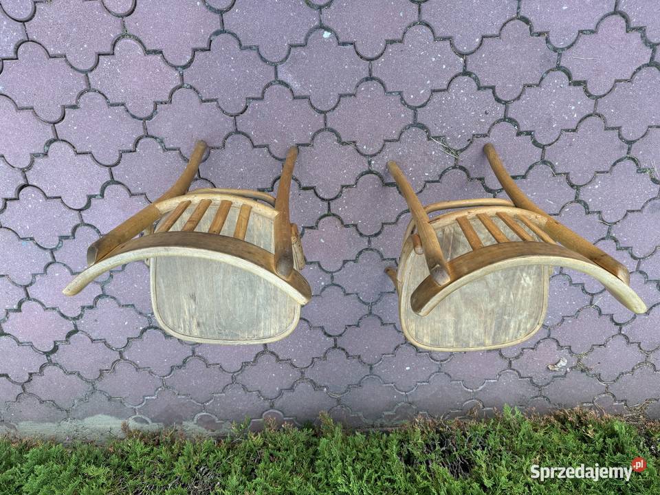 Krzesła gięte stylowe 2 art deco PRL vintage Krzesła Sulbiny sprzedam