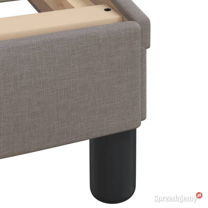 Łóżko z materacem taupe obite tkaniną 80x200 Łóżka Warszawa