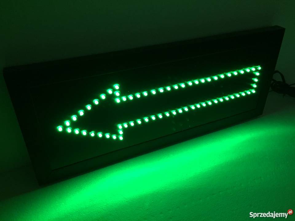 Szyld reklama LED strzałka 50x20 NOWA Pozostałe