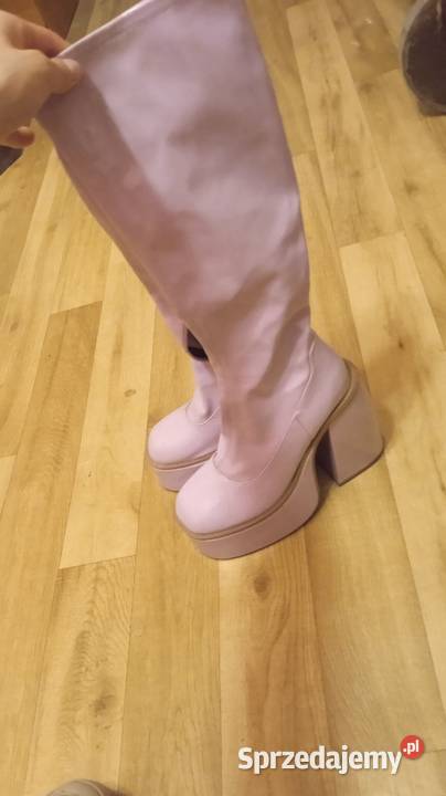 Buty na obcasie fioletowy Elbląg