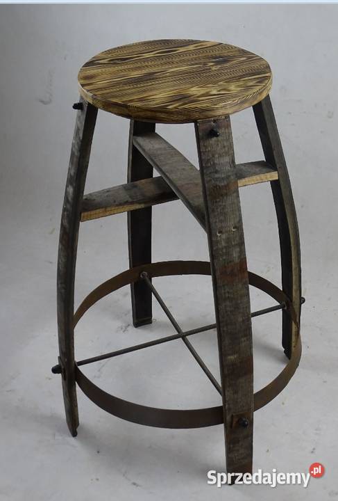 Hokery z beczki dębowej Loft hoker stołek Gdynia