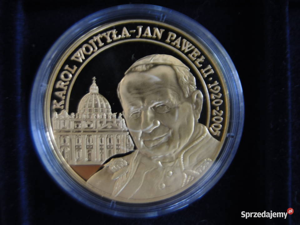 Medal kolekcjonerski pokryty 24 karat złotem Jan Warszawa