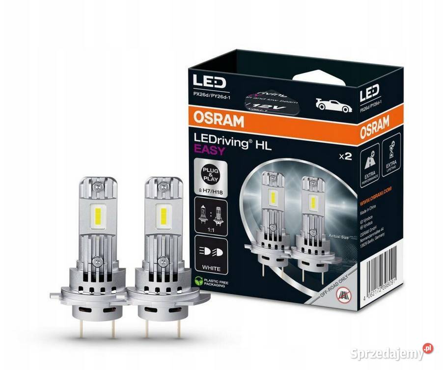 ŻARÓWKI LED H7 OSRAM LEDriving HL EASY 6500K osobowe pomorskie
