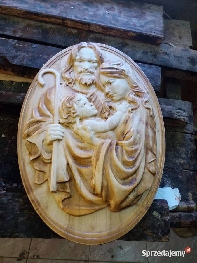 Swieta Rodzina Drewna Plaskorzezba Młyny sprzedam