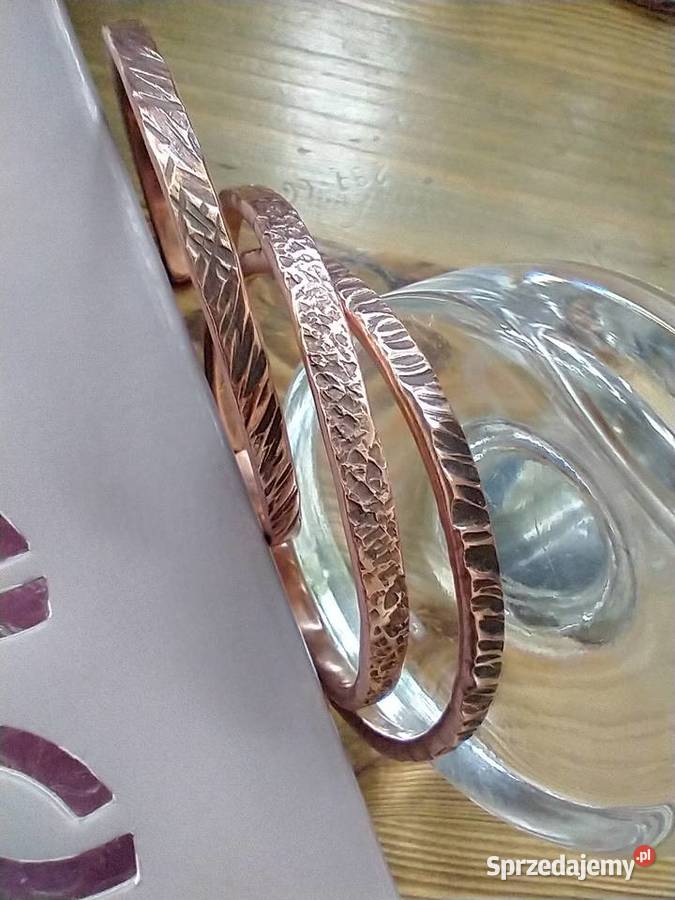 Bransoletka kuta czysta miedź rękodzieło Łódź