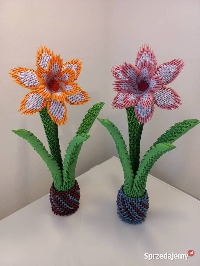 Mega ŻONKIL w doniczce kwiat origami 42 Puławy