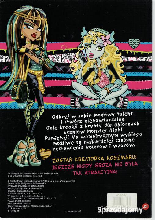 MONSTER HIGH Księga zombiastycznej mody i Warszawa