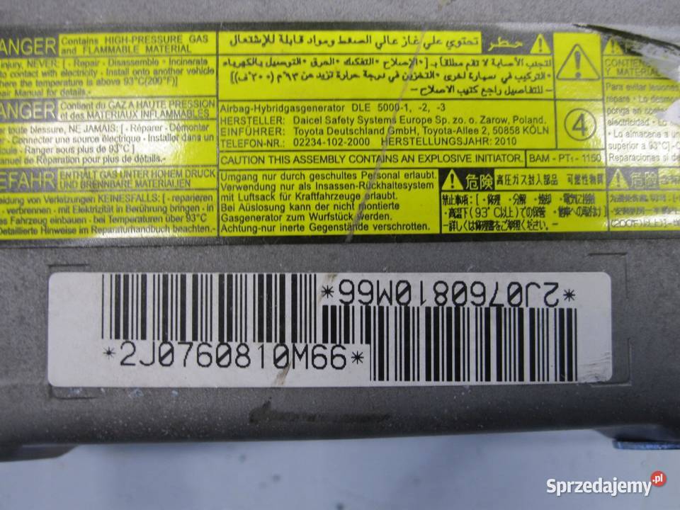 TOYOTA AVENSIS T27 III 10r AIRBAG poduszka