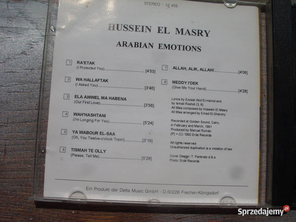 CD HUSSEINEL MASRYARABIAN EMOTIONS 1995 1 płyta Wołów sprzedam