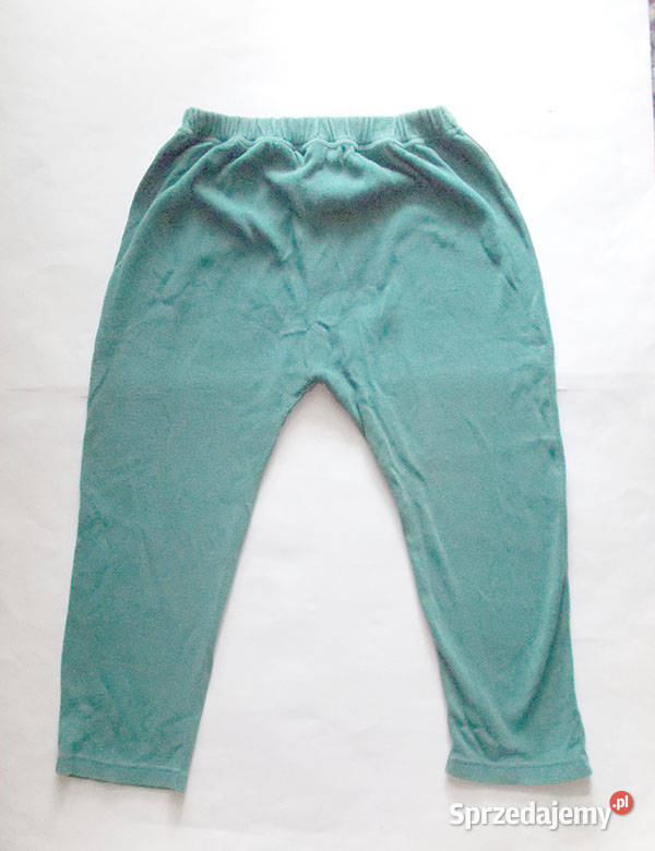 zielone legginsy turkusowe spodnie do kolan kolorowy Gdańsk