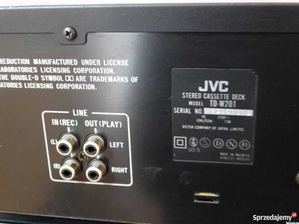 Magnetofon JVC TDW201 WYSYŁKA Jasło
