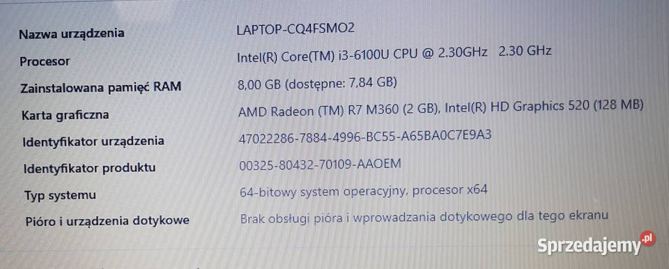 HP Pawilion 17g132nw i36100U AMD Radeon R7 M360 Golina
