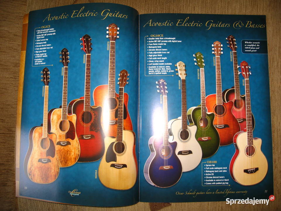 Oscar Schmidt by Washburn guitar catalog katalog pomorskie