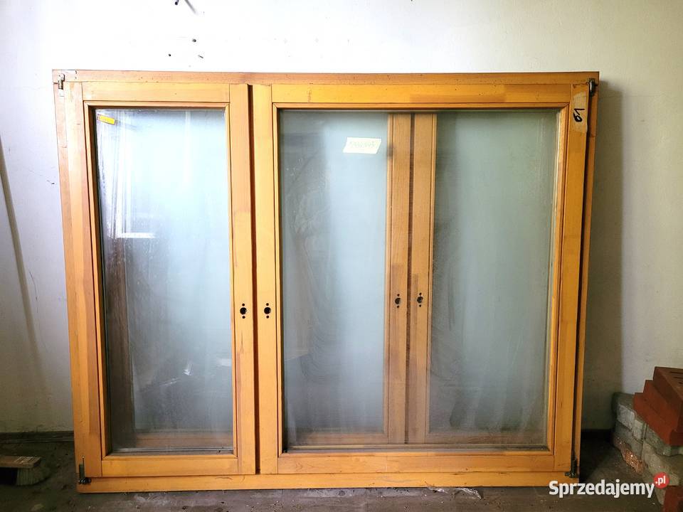 okno okna drewniane 178x143 dwuskrzydłowe 2 opolskie Turawa