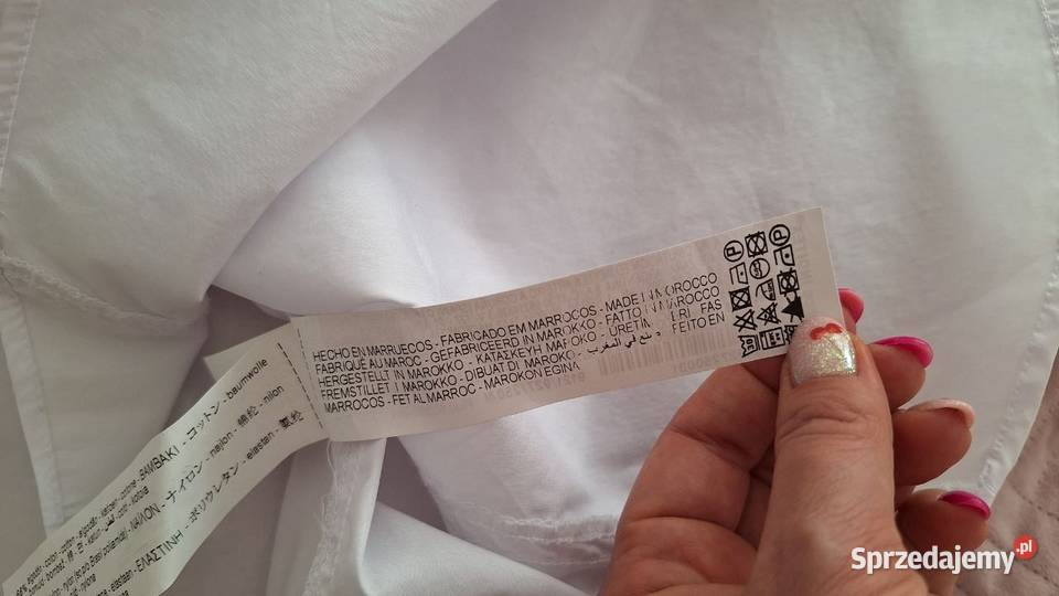 Zara biała taliowana koszula damska M Olsztyn