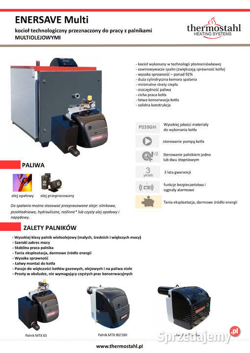 Kocioł na oleje opałowy gaz 30kW zestaw Pruszków