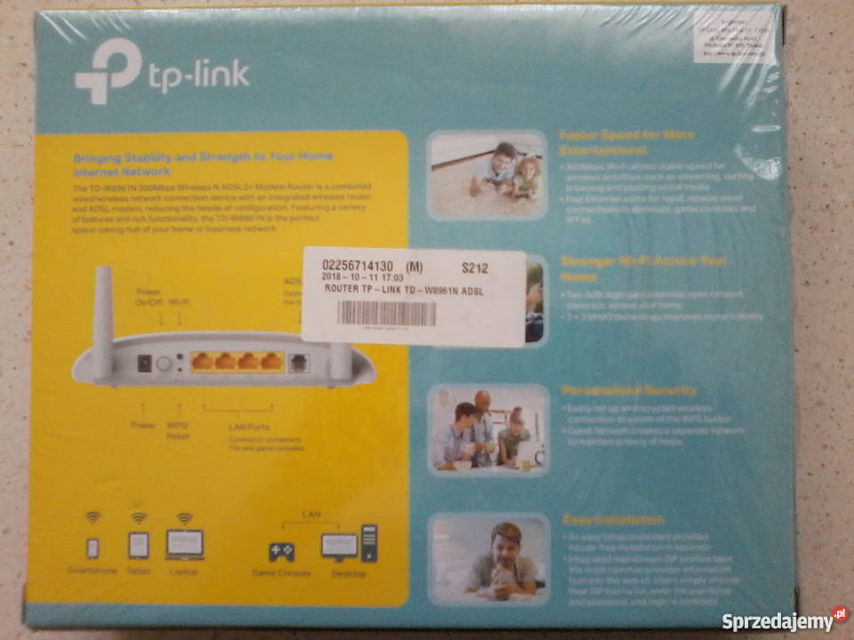Sprzedam 2 w 1 modemrouter TPLink TDW896 1N ADSL Tp-Link Poznań