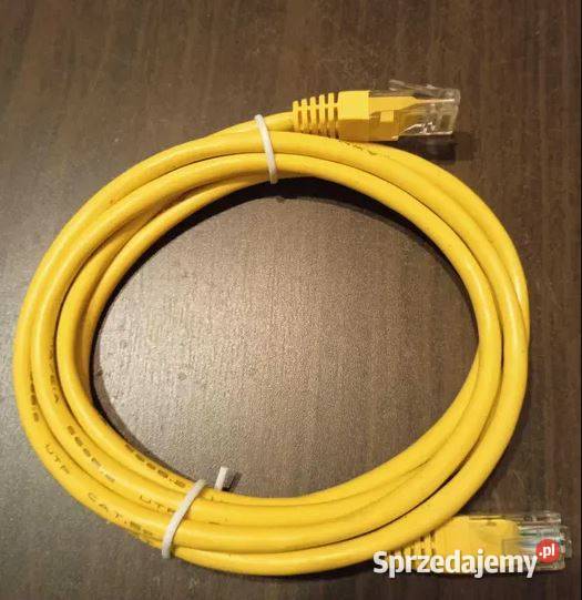 10x Kabel żółty Patch Cord RJ45 Cat 5e 15 metra mazowieckie Opacz-Kolonia