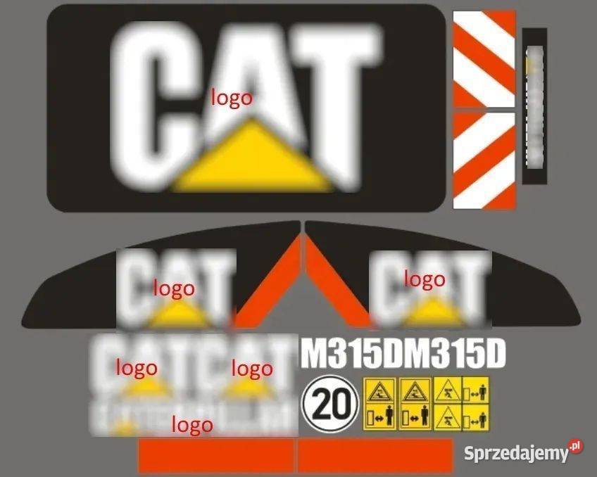 Naklejki Oklejenie CAT M315D Zamiennik Janików sprzedam