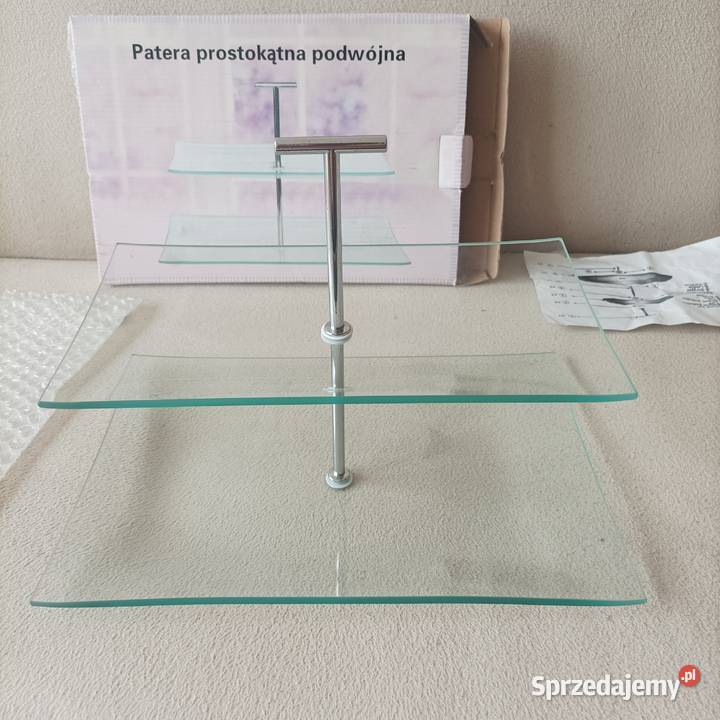 Szklana patera prostokątna podwójna Stronie Śląskie sprzedam